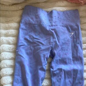 Gymshark Blue Leggings with High-Rise Waistband